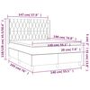 vidaXL Krevet box spring s madracem LED krem 140x190 cm od tkanine