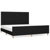 vidaXL Okvir za krevet bez madraca crni 160x200 cm od tkanine
