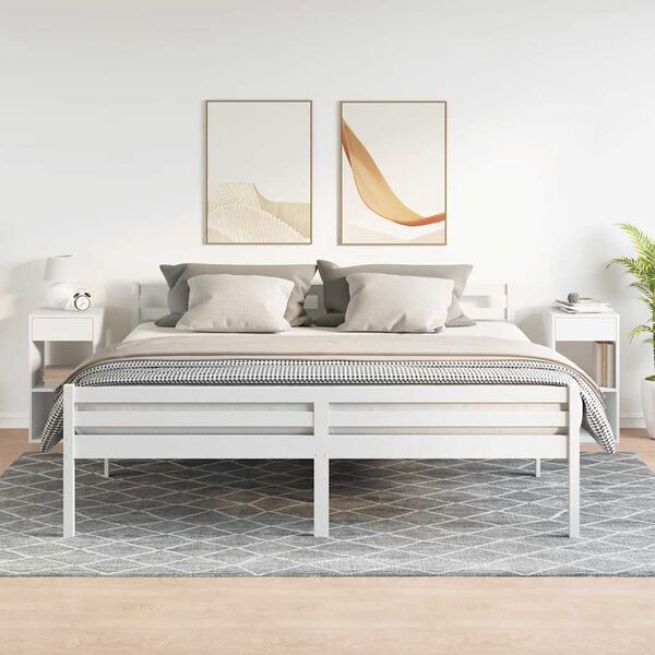 vidaXL Noćni ormarići s ladicom 2 kom bijeli 35x34x66,5 cm