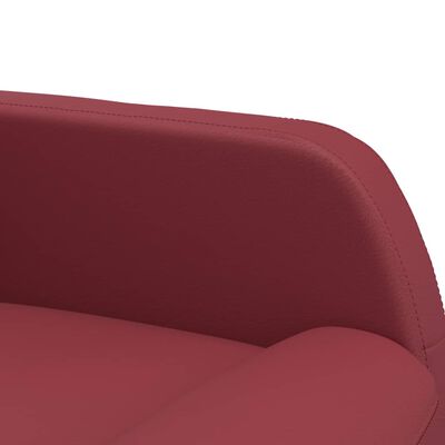 vidaXL Električna masažna fotelja crvena boja vina od umjetna koža