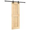 vidaXL Klizna vrata 70 x 210 cm Čvrsta borovina (neobrađena)