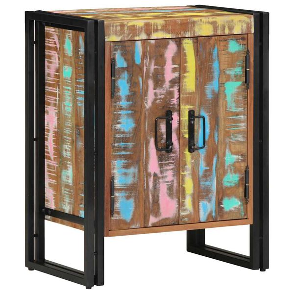 vidaXL Ormar za cipele &Scaron;areni 56 x 35 x 70 cm Čvrsto drvo iz reciklaže