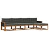 vidaXL Set vanjskih sofa 5 pcs Prirodna i antracit