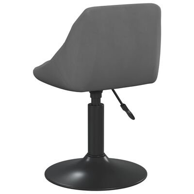 vidaXL Blagovaonska stolica tamnosiva baršunasta