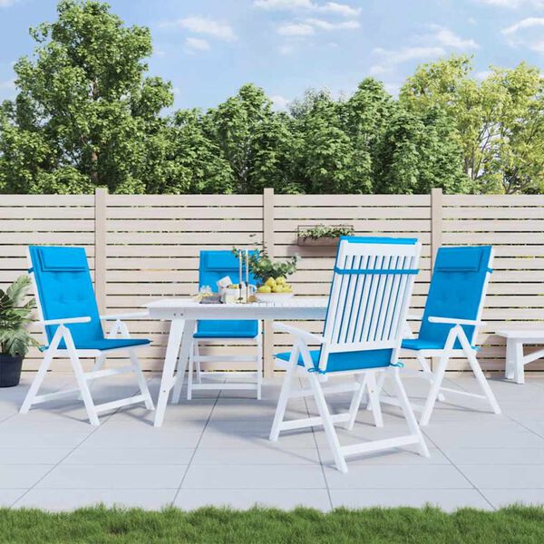 vidaXL Jastuci za stolicu s visokim naslonom 4 kom plavi od tkanine