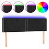 vidaXL LED uzglavlje crno 144x5x78/88 cm bar&scaron;unasto