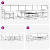 vidaXL Set vanjskih sofa s jastukom 7 pcs Prirodna i bež