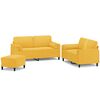 vidaXL 3-dijelni set sofa s jastucima žuti bar&scaron;unasti