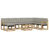 vidaXL Set vanjskih sofa 9 kom. Bijela i svjetlosiva