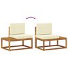 vidaXL Set vanjskih sofa s jastukom 2 pcs Prirodna