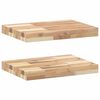 vidaXL Plutajuće police 2 kom 60x30x4 cm Neobrađeno puno drvo akacije