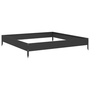 vidaXL Povi&scaron;ena vrtna gredica crni 100 x 100 x 18,5 cm od čelika