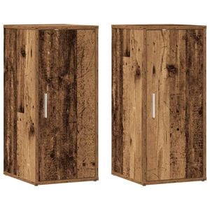 vidaXL Ormari za cipele 2 kom staro drvo 32x35x70 cm konstruirano drvo