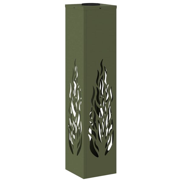 vidaXL Solarna LED svjetlost za stazu 2 pcs Maslinasto zelena