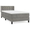 vidaXL Box spring krevet s madracem svjetlosivi 90x190 cm bar&scaron;unasti