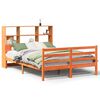 vidaXL Krevet s regalom za knjige bez madraca 135x190 cm masivno drvo