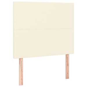 vidaXL Uzglavlje krem boje 100x5x118/128 cm umjetna koža