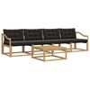 vidaXL Set vanjskih sofa 5 pcs Bijela i crna 79 x 79 x 37 cm