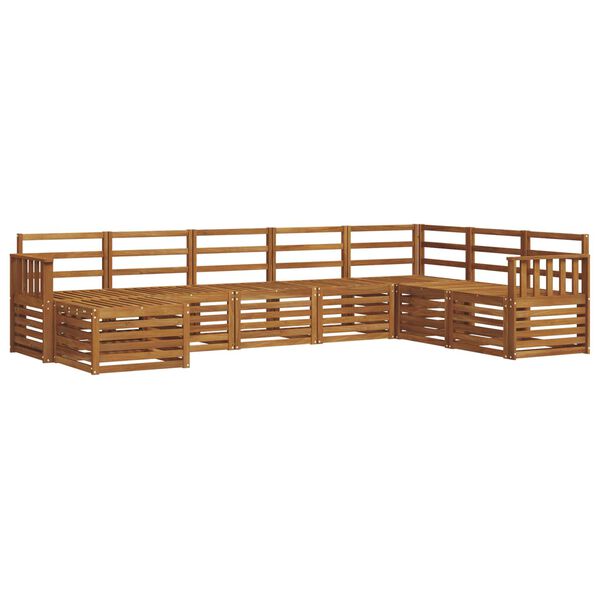 vidaXL Setovi sofa 8 pcs Prirodna Čvrsto drvo akacije