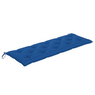 vidaXL Klupa Batavia s plavim jastukom 150 cm od masivne tikovine