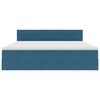 vidaXL Krevet s od storage s madracem Tamno plava 200 x 200 cm Bar&scaron;un
