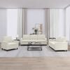 vidaXL 3-dijelni set sofa s jastucima krem bar&scaron;unasti
