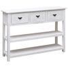 vidaXL Komoda antikna bijela 108x30x76 cm od masivnog drva paulovnije