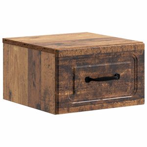 vidaXL Noćni ormarić za montažu na zid Staro drvo 34,5 x 33 x 20 cm