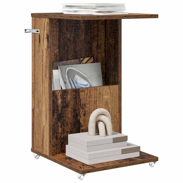 vidaXL Bocni stol Staro drvo 40 x 35 x 60 cm Konstruirano drvo