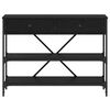 vidaXL Konzolna stolica Crni hrast 100 x 34,5 x 75 cm boja drva