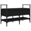 vidaXL Klupa za cipele crna 85,5x42x57,5 cm od konstruiranog drva