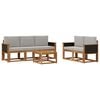 vidaXL Set vanjskih sofa 6 kom. Prirodna i svjetlosiva