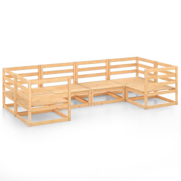 vidaXL 6-dijelna vrtna garnitura od masivne borovine