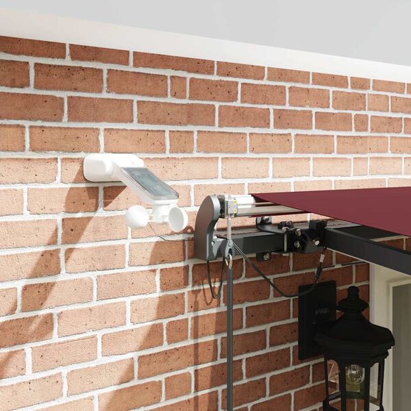 vidaXL Tenda na automatsko uvlačenje s LED svjetlima bordo 500x300 cm