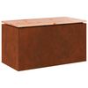 vidaXL Vrtna klupa 2 -Seater 80 x 40 x 43 cm Otporni čelik Rđa