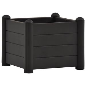 vidaXL Povi&scaron;ena vrtna gredica PP antracit 43 x 43 x 35 cm