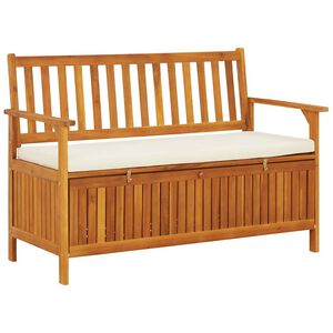 vidaXL Vrtna klupa za pohranu od masivnog bagremovog drva 120 x 63 x 84 cm
