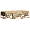 vidaXL Set vanjskih sofa 7 kom. Bijela i bež