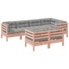 vidaXL 7-dijelni set vrtnih sofa s jastucima masivno drvo duglazije