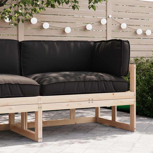 vidaXL Set jastučića za palete 3 pcs Crna Oxford tkanina