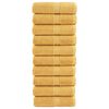 vidaXL Premium ručnici za pranje SOLUND 10 kom zlatni 30x30 cm 600 g/m&sup2;