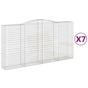 vidaXL Lučne gabionske ko&scaron;are 7 kom 400x50x200/220cm pocinčano željezo