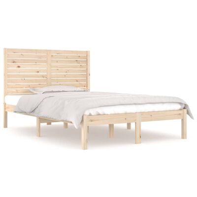 vidaXL Okvir za krevet od masivnog drva 135 x 190 cm bračni