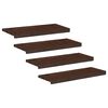 vidaXL Step treads 4 kom. 80 x 30 x 2 cm Tamno smeđa Čvrsto drvo bukve