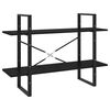 vidaXL Ormarić za knjige s 2 razine crni 100 x 30 x 70 cm od borovine