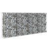 vidaXL Gabionski zid s poklopcima od pocinčanog čelika 200 x 20 x 85 cm