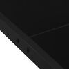 313099 vidaXL Garden Table 130x130x72 cm Black Steel and Glass