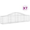 vidaXL Lučne gabionske ko&scaron;are 7 kom 200x30x40/60 cm pocinčano željezo