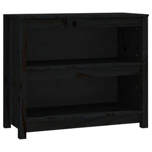 vidaXL Ormarić za knjige Crna 80x35x68 cm od masivne borovine