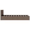 vidaXL Hidraulični okvir za krevet od tkanine smeđe-sivi 90 x 200 cm